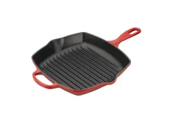 Le Creuset Pfannen Guß Und Schmiedeeisen>Grillpfanne Signature quadratisch 26 cm Kirschrot