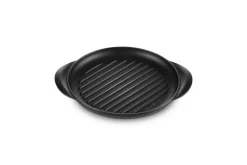 Le Creuset Pfannen Guß Und Schmiedeeisen>Grillplatte rund 25 cm Schwarz