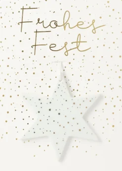 Räder Dekoration>Grußanhänger Frohes Fest,Stern 7,5x7,5cm