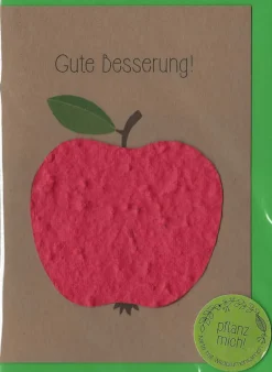 Die Stadtgärtner Karten>Grußkarte Gute Besserung Apfel