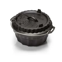 Petromax Grillzubehör>Gugelhupfform 3l m. Deckel 1l aus Gusseisen