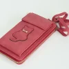 Kisme Taschen Und Körbe>Handytasche mit Börse Katzte weinrot