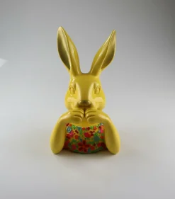 AM Design Haus Und Küche>Hase gelb mit Blumen 23cm
