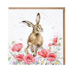Wrendale Desings Ltd Karten>Hasenkarte Blumenfeld