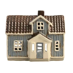 Det Gamle Apotek Kerzen, Leuchter Und Zubehör>Haus hellblau Ceramic for T-light