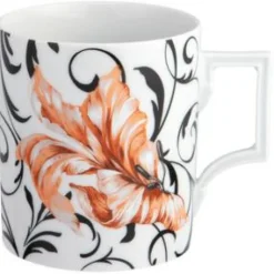 Meissener Porzellan Henkelbecher>Henkelbecher 0,25 l Form Berlin Flower Ornament