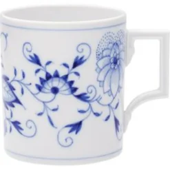 Meissener Porzellan Henkelbecher>Henkelbecher 0,25 l Form Berlin Zwiebelmuster weiß