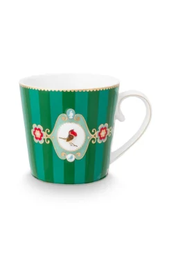 Pip Studio Henkelbecher>Henkelbecher groß „Love Birds", Medallion, Streife