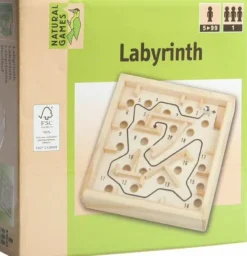 Natural Games Familien- Und Gesellschaftsspiele>Holz Labyrinth 12x12 cm