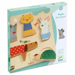 Djeco Spielen>Holz Puzzle: Bunte Tiere