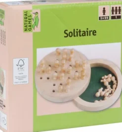 Natural Games Familien- Und Gesellschaftsspiele>Holz Solitaire 12 cm