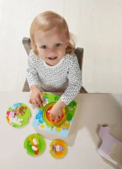 Haba Kleinkindpuzzle|Spielen>Holzpuzzle Kunterbunte Tierkinder