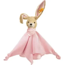 Steiff Kuscheln>Hoppel Hase Schmusetuch 28cm rosa