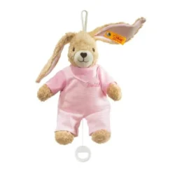 Steiff Spieluhren Und Mobile>Hoppel Hase Spieluhr 20cm rosa