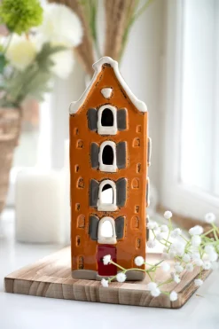 Det Gamle Apotek Kerzen, Leuchter Und Zubehör>House Ceramic Orange 25cm