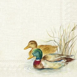 IHR Servietten Und Serviettenringe|Servietten>HUNTED DUCKS Cream Lunch-Servietten L1011960