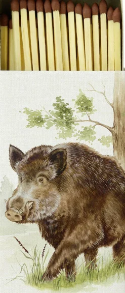 IHR Kerzen, Leuchter Und Zubehör>HUNTED WILD BOAR Cream Streichholzschachtel MBL101