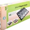 Natural Games Familien- Und Gesellschaftsspiele>3-in-1 Dame, Schach und Backgammon Magnetspiel