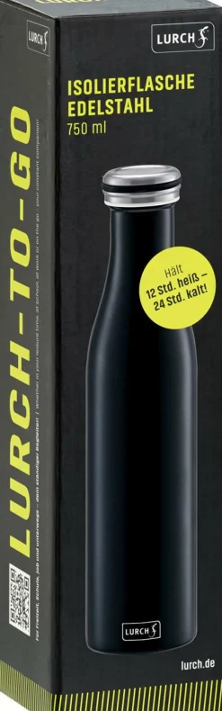 Lurch Isolierkannen Und Zubehör>Isolier-Flasche Edelstahl 0,75l Mattschwarz