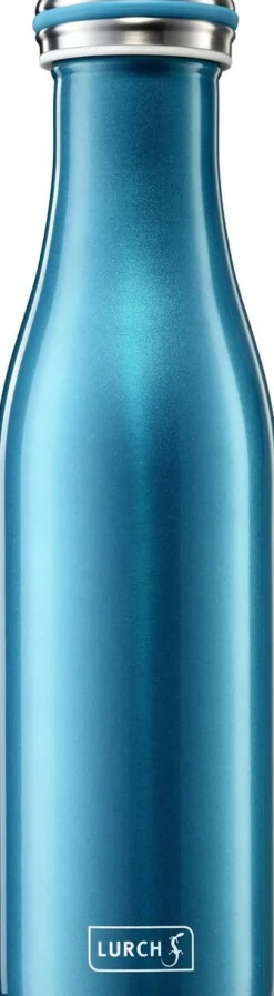 Lurch Isolierkannen Und Zubehör>Isolier-Flasche Edelstahl 0,5l Wasserblau
