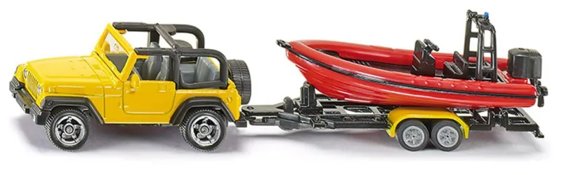 Siku Fahrzeuge Und Fluggeräte>Jeep mit Boot, sortiert 1658