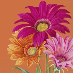 IHR Servietten Und Serviettenringe|Servietten>JOYFUL GERBERA Orange Lunch-Servietten L1038317