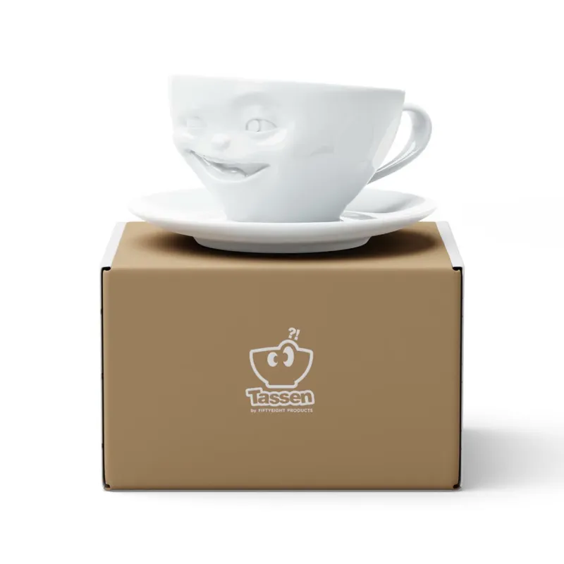58 fiftyeight Weiß>Kaffeetasse Zwinkernd, weiß, 200ml