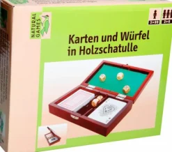 Natural Games Familien- Und Gesellschaftsspiele>Karten und Würfel in Holzschatulle