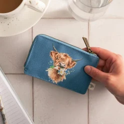 Wrendale Desings Ltd Geldbörsen Und Kartenetuis>Kartenhalter "Cow" Kuh hellblau