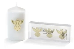 Goodz by Inge Kerzen, Leuchter Und Zubehör>Kerzenschmuck Engel, gold, 4,5cm, 3 Stk., Metall