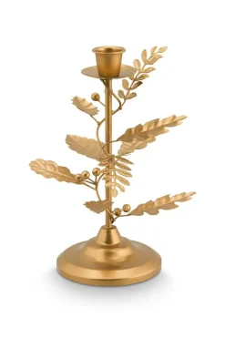 Pip Studio Beleuchtung>Kerzenständer „Blätter", gold, H: 21.5cm