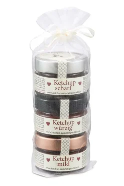 Zum Heiligen Stein Gewürze Und Saucen>Ketchup (scharf+würzig+mild) Sortenmix 3x75g