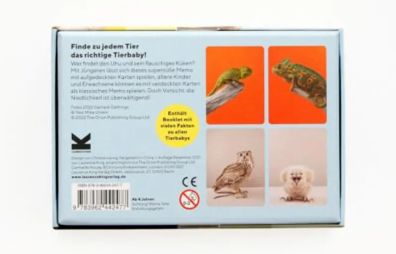 Laurence King Familien- Und Gesellschaftsspiele>Klein & Groß Tierbaby-Memo