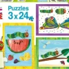 Schmidt Spiele Kinderpuzzle>Kleine Raupe Nimmersatt Raupe-Kokon-Schmetterling,