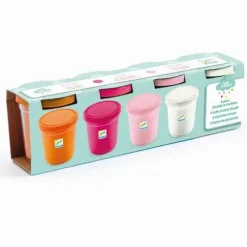 Djeco Kneten Und Modellieren>Knete 4 Dosen Mädchen