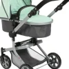 Sieglinde Bayer Puppenwagen Und Buggys>Kombi-Puppenwagen MIKA melange anthrazit-mint