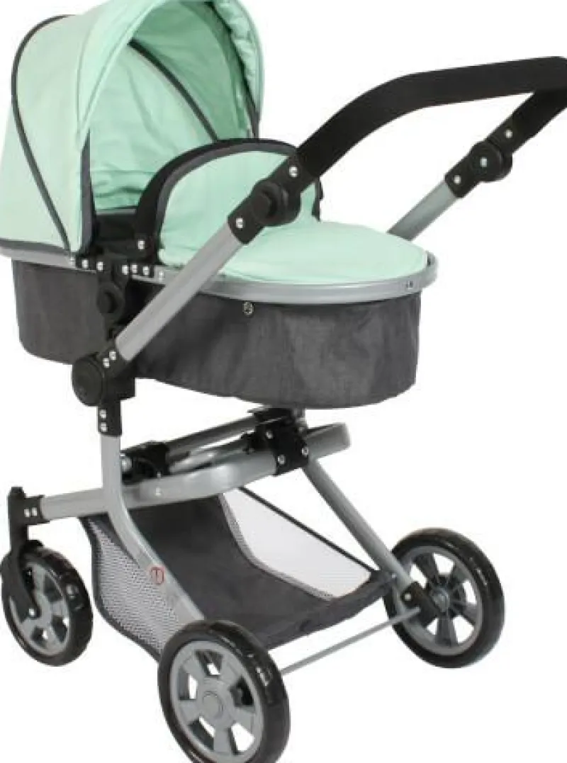 Sieglinde Bayer Puppenwagen Und Buggys>Kombi-Puppenwagen MIKA melange anthrazit-mint