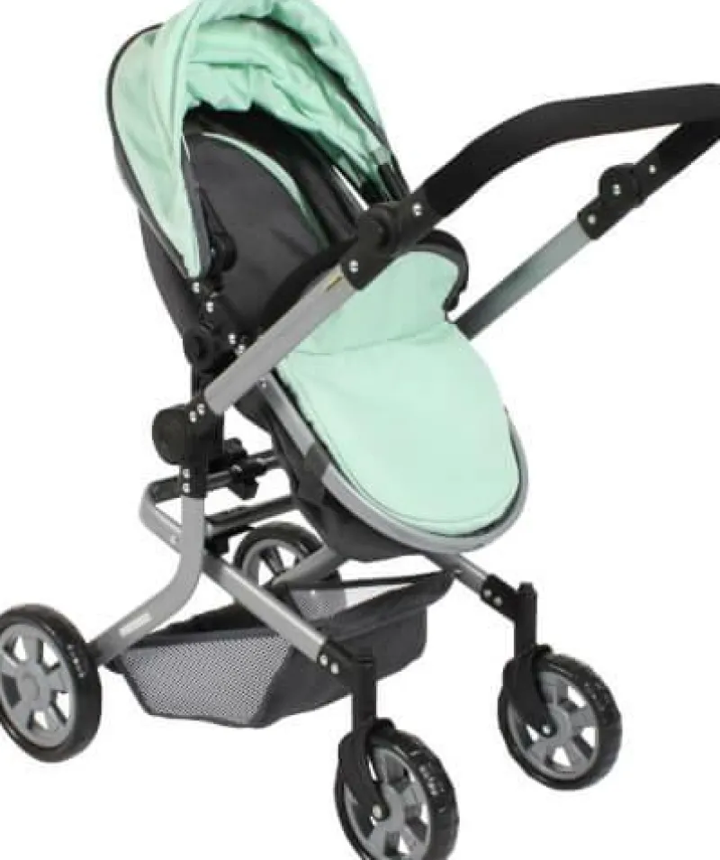 Sieglinde Bayer Puppenwagen Und Buggys>Kombi-Puppenwagen MIKA melange anthrazit-mint