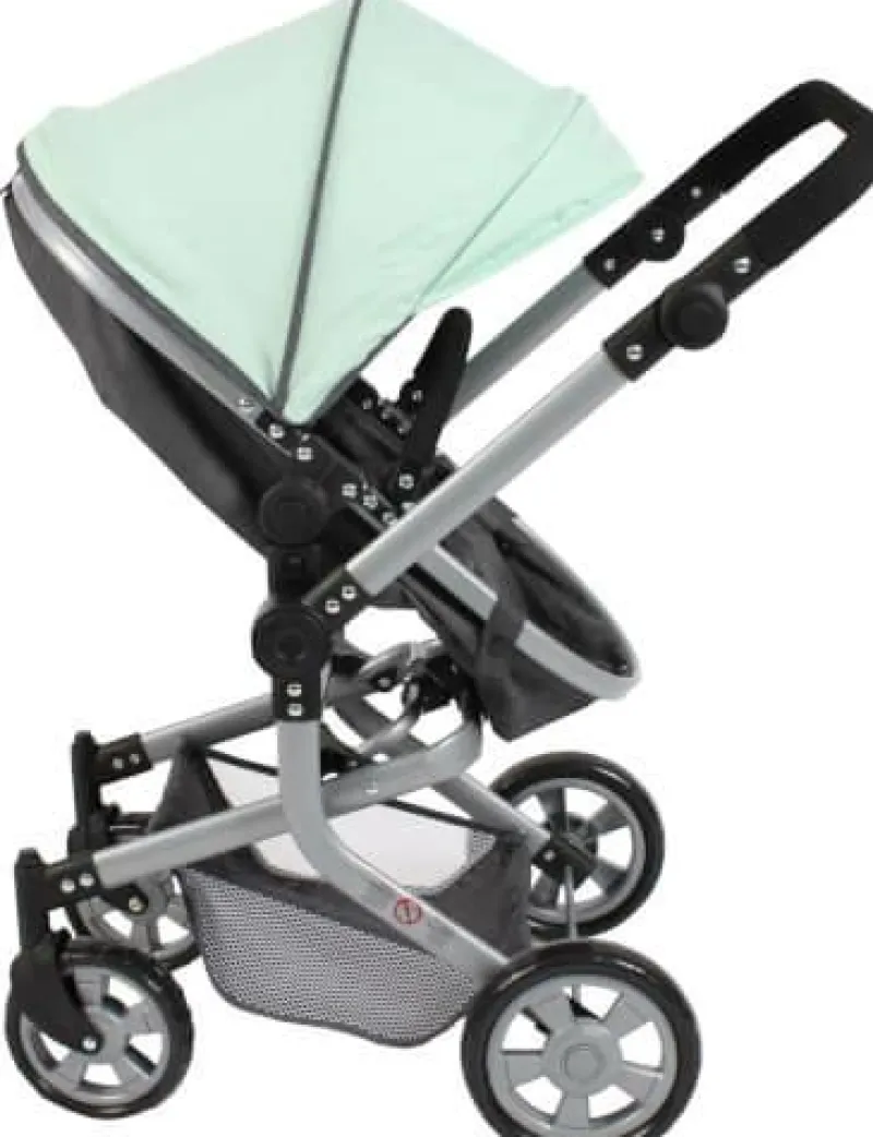 Sieglinde Bayer Puppenwagen Und Buggys>Kombi-Puppenwagen MIKA melange anthrazit-mint