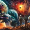 Schmidt Spiele Erwachsenenpuzzle>Kosmische Farbenpracht, Reise ins Weltall - Puzzle