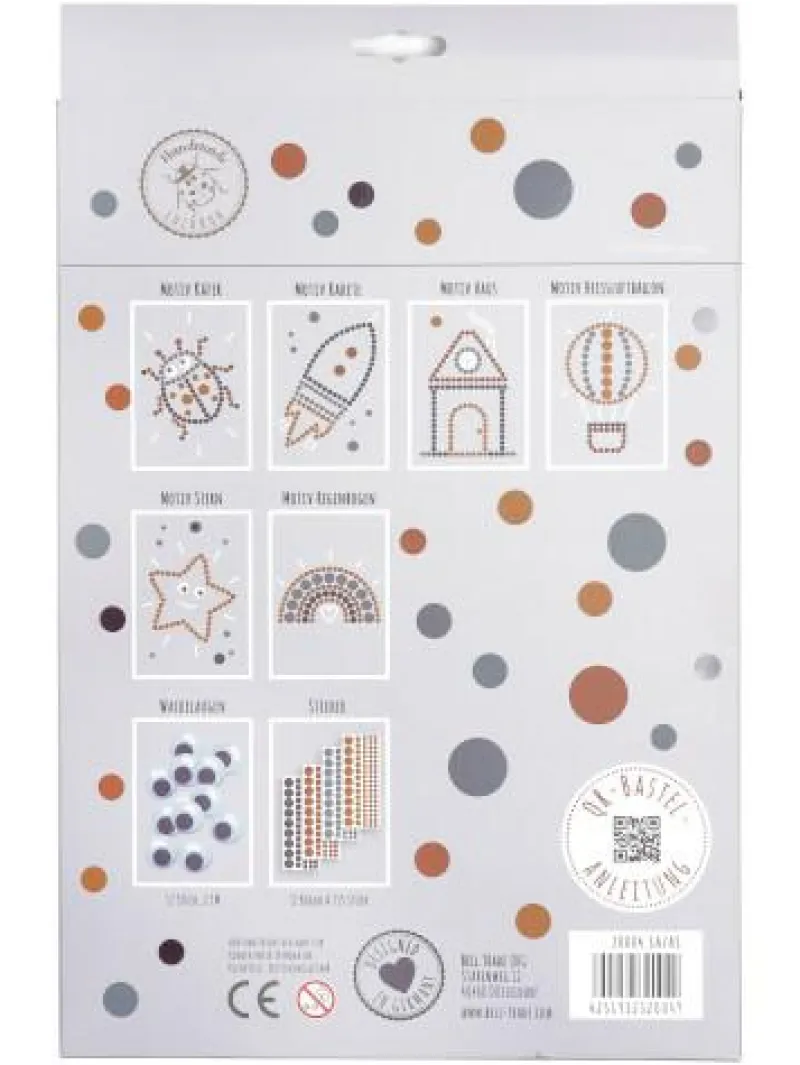 Vedes Basteln>Kreativ Spass mit Klebedotties ''Blau/Grau'', 6 Vo