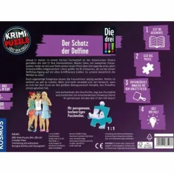 Kosmos Kinderpuzzle>Krimi-Puzzle Die Drei !!! - Der Schatz der Delfine
