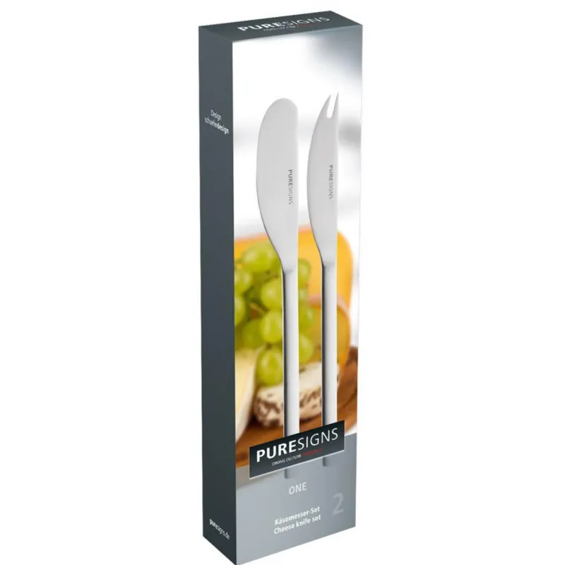 Puresigns Edelstahl Und Kunststoff>Käsemesserset One extra matt