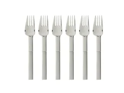Gense Edelstahl Und Kunststoff>Kuchengabel 6 Stück, matt/glänzend