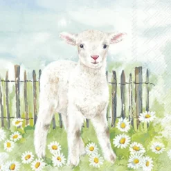 IHR Servietten Und Serviettenringe|Servietten>LAMB IN THE MEADOW Lunch-Servietten L1033600