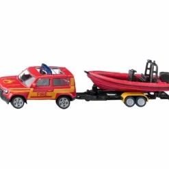 Siku Fahrzeuge Und Fluggeräte>Land Rover Defender mit Boot 1608