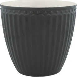 Greengate Henkelbecher>Latte Becher dark grey Alice