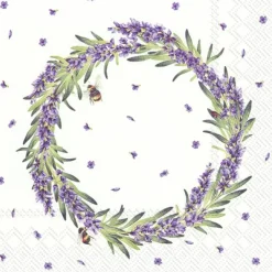 IHR Servietten|Servietten Und Serviettenringe>LAVENDER WREATH Lunch-Servietten L 845200
