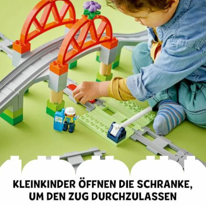 LEGO® Bauen>DUPLO® Eisenbahnbrücke und Schienen – Erweit