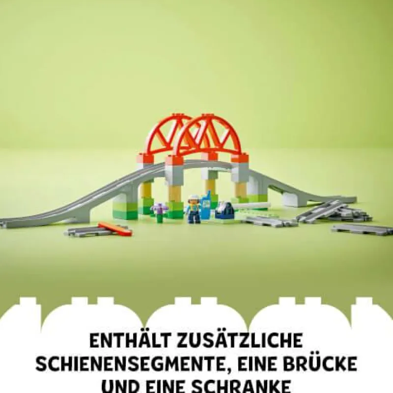 LEGO® Bauen>DUPLO® Eisenbahnbrücke und Schienen – Erweit